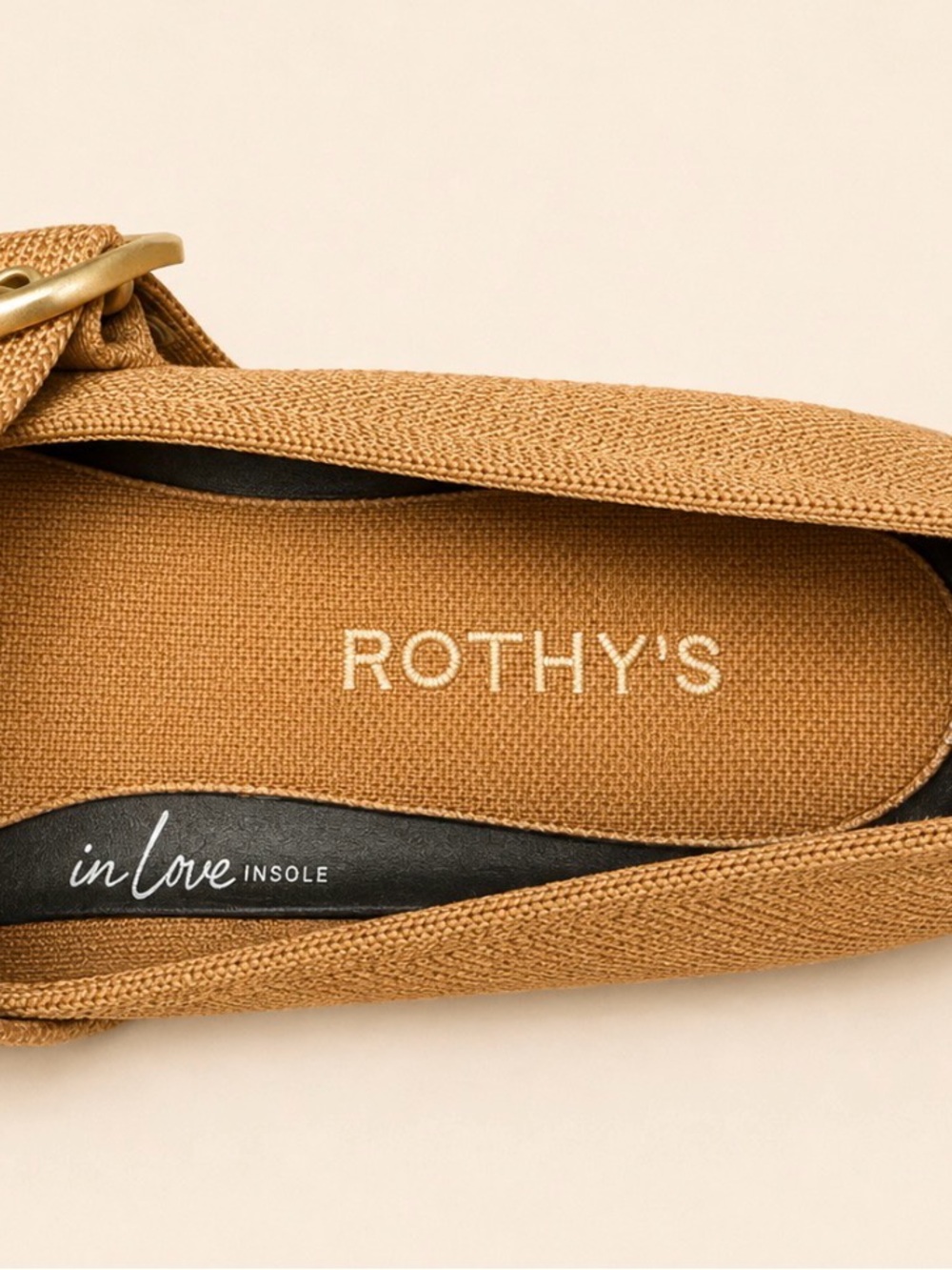 Rothy’s Max Buckle Mary Jane Java Chip Tan Flats Size 11 - Picture 7 of 7